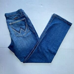Wrangler Ultimate Riding Jean Womens 15x34 Bootcut Willow Blue Denim Pants